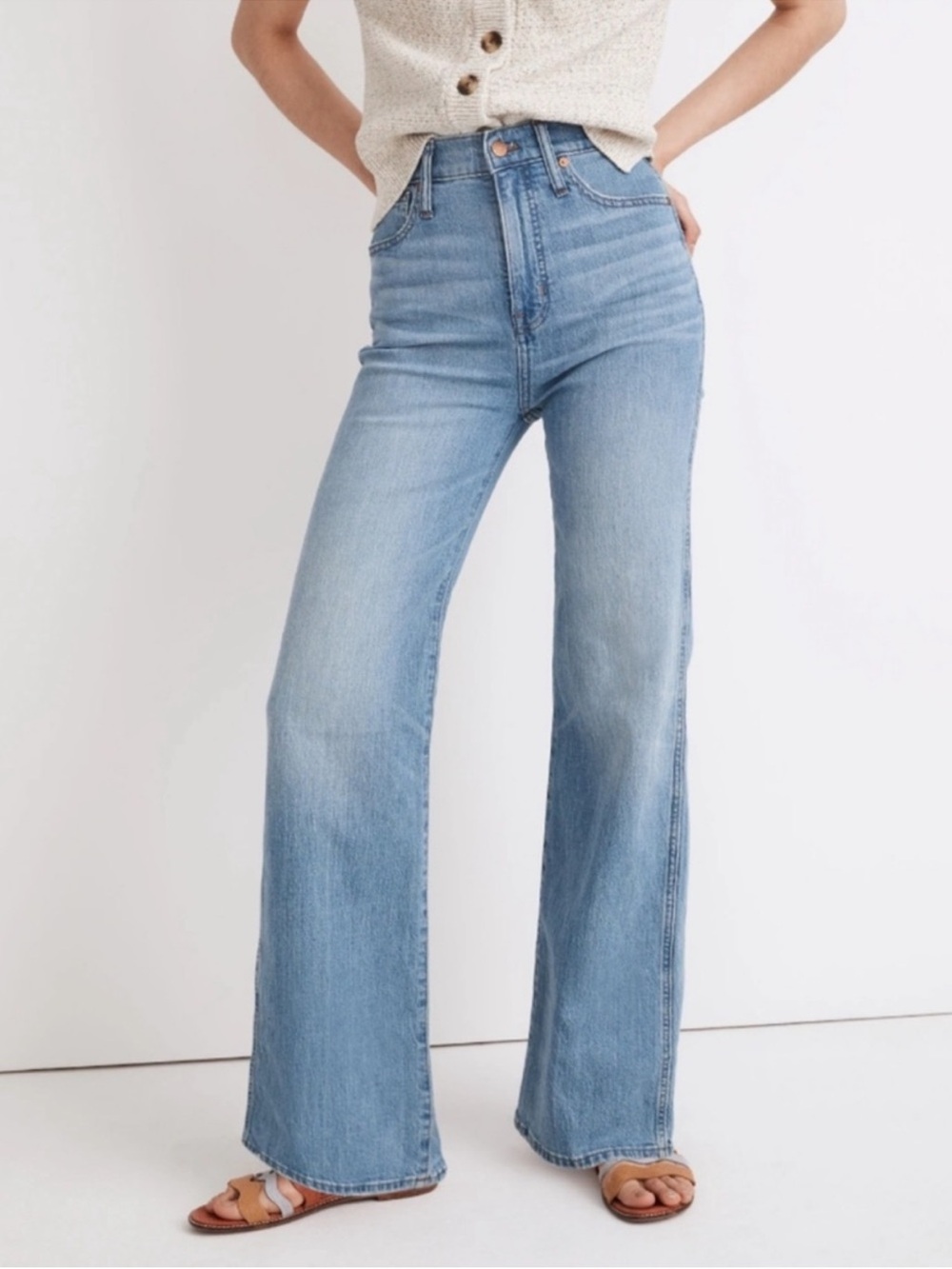 Madewell 11” High Rise Flare Jeans Caine Wash Blue Denim 29